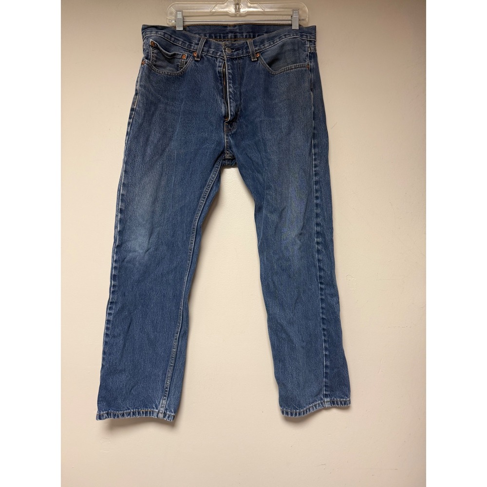 Levi's 505 Regular Fit Jeans Mens 36x30 Blue Good Medium Wash‎ Denim 00505-0216